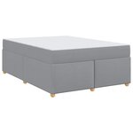 vidaXL Cadre de lit avec matelas Gris clair 160 x 200 cm tissu