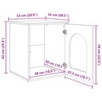 vidaXL Maison pour chat Blanc Brillant 53 x 52 x 62 cm