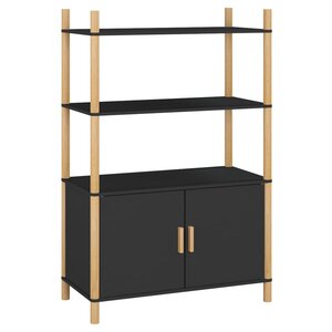 vidaXL Buffet haut Noir 80x40x121 cm Bois d'ingénierie