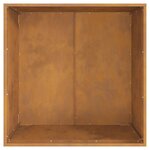 Foyer carré vidaXL 80x80x43 cm en acier anti-météo