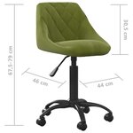 vidaXL Chaise de salle à manger Vert clair Velours
