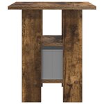 vidaXL Table de chevet Chêne fumé 41 x 40 x 45 cm Bois d'ingénierie