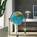 Globe terrestre lumineux sur pied Ø 50 cm - Steel Blue