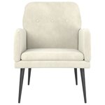 vidaXL Fauteuil Crème 62x79x79 cm Velours