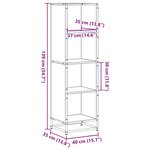 vidaXL Bibliothèque chêne marron 40x35x139 cm bois d'ingénierie