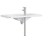 vidaXL Lavabo de salle de bains Chrome 81 x 40 x 17 5 cm métal