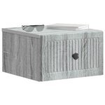 vidaXL Cabinet de chevet mural Sonoma gris 33 x 34 5 x 20 cm