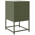vidaXL Tables de chevet 2 Pièces vert olive 36x39x60 5 cm acier