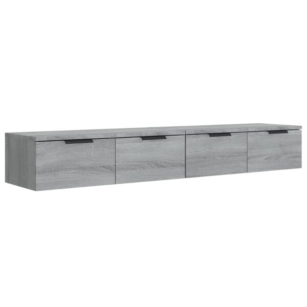 vidaXL Armoires murales 2 Pièces Sonoma gris 68x30x20cm Bois d'ingénierie