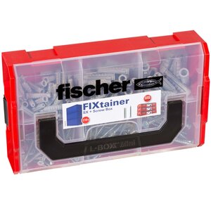 Fischer jeu de chevilles murales sx avec vis fixtainer 210 pcs