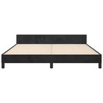 vidaXL Cadre de lit sans matelas noir 160x200 cm velours