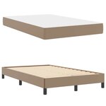 vidaXL Cadre de lit avec matelas Cappuccino 120 x 200 cm tissu