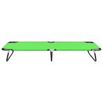 vidaXL Chaise longue pliable acier vert