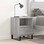 vidaXL Table de chevet sonoma gris 40x35x50 cm bois d’ingénierie
