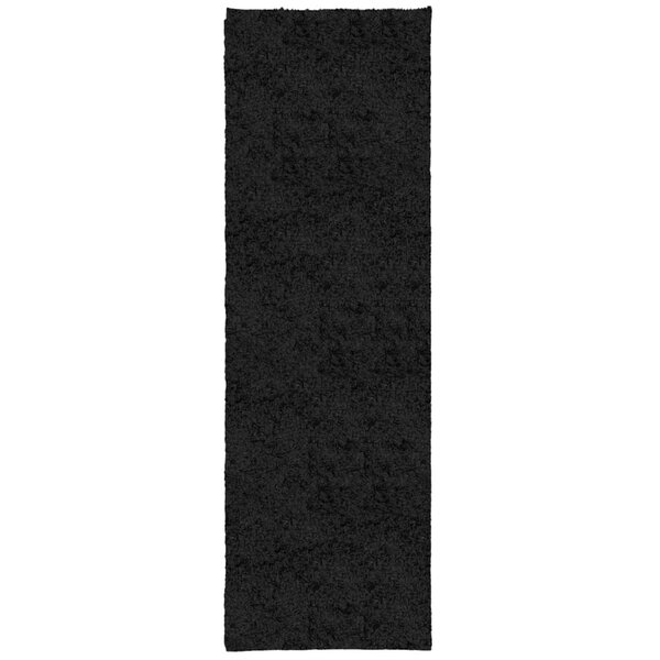 vidaXL Tapis shaggy PAMPLONA poils longs moderne noir 80x250 cm