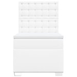 vidaXL Sommier à lattes de lit avec matelas Blanc 80x200 cm Similicuir