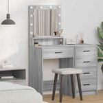 vidaXL Coiffeuse Sonoma gris 50 x 41 x 135 cm Bois d'ingénierie
