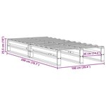 vidaXL Cadre de lit sans matelas 100x200 cm bois massif de pin