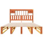 vidaXL Lit bibliothèque sans matelas cire marron 150x200 cm pin massif