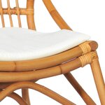 vidaXL Chaise en rotin Marron clair Lin