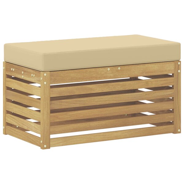vidaXL Banc de Jardin Bois d'Acacia Massif Blanc