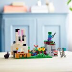 Lego 21181 minecraft le ranch lapin  set de construction  jouet enfants des 8 ans avec figurines dresseur  zombie  animaux