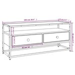 vidaXL Meuble TV chêne marron 100x35x45 cm bois d'ingénierie