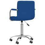vidaXL Chaise pivotante de bureau Bleu Tissu