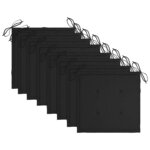 vidaXL Chaises pliables de jardin lot de 8 avec coussins Bois d'acacia