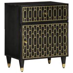 vidaXL Table de chevet 50x33x60 cm bois de manguier massif