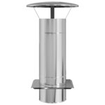 vidaXL Extension de Conduit Argent 35 x 35 x 65 cm Acier inoxydable