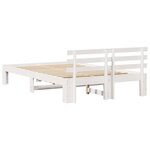 vidaXL Cadre de lit Blanc 120 x 200 cm Bois de pin massif