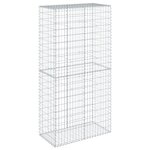 vidaXL Panier gabion avec couvercle 100x50x200 cm fer galvanisé