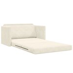 vidaXL Canapé-lit au sol 2-en-1 Crème 124x204x61 cm Velours