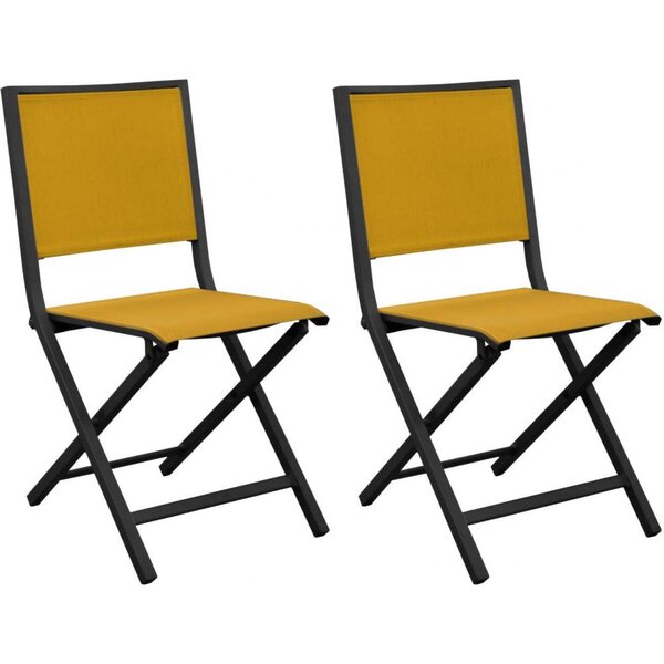 Chaise pliante en aluminium ida (lot de 2)