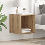 vidaXL Meuble mural chêne artisanal 37 x 37 x 37 cm Bois d'ingénierie