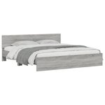 vidaXL Cadre de lit sans matelas sonoma gris 180x200 cm