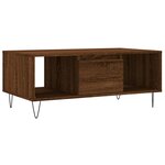 vidaXL Table basse Chêne marron 90x50x36 5 cm Bois d'ingénierie