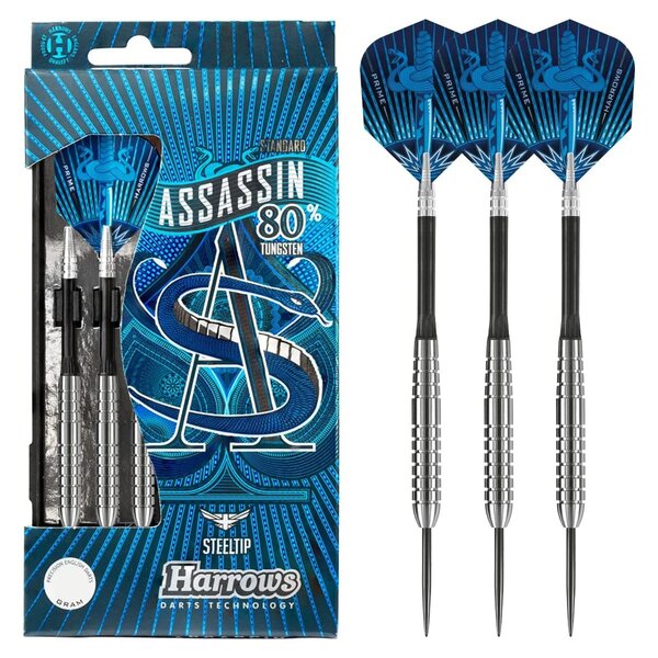 Fléchettes Assassin 80 steel 22g bleu