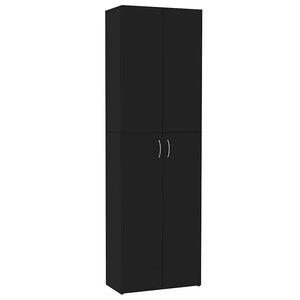 vidaXL Armoire de bureau Noir 60x32x190 cm Bois d'ingénierie