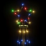 vidaXL Arbre de Noël cône 108 LED Colorées 70x180 cm