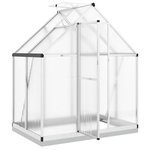 vidaXL Serre avec cadre de base argenté 169x114x202 cm aluminium