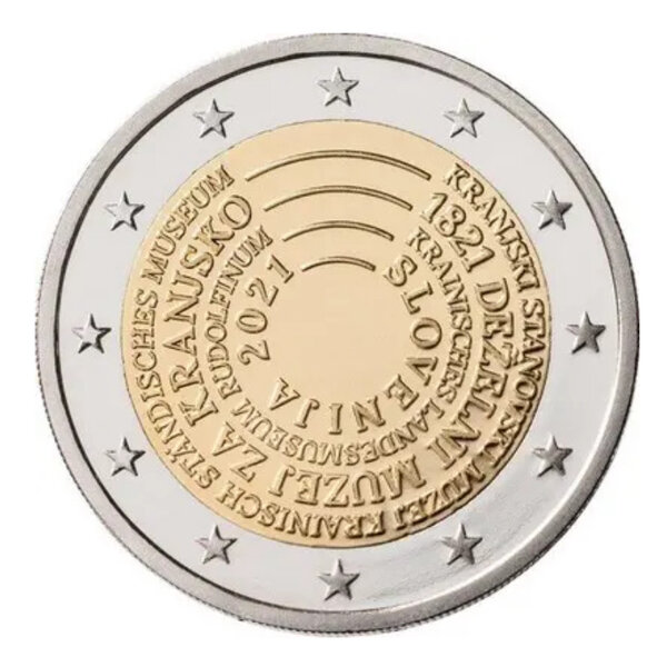 2 euros commémorative Slovénie 2021 - Musée de Kranj.