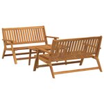 vidaXL Chaises de jardin avec table 3 Pièces en bois d'acacia massif