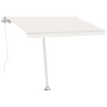 vidaXL Auvent automatique sur pied 350x250 cm Crème