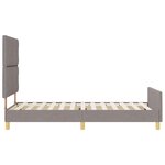 vidaXL Cadre de lit avec tête de lit Taupe 90 x 190 cm tissu