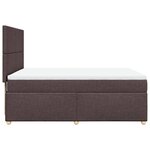 vidaXL Sommier à lattes de lit avec matelas Marron foncé 140x200 cm
