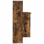 vidaXL Bureau Chêne fumé 131 5 x 50 x 106 5 cm Bois d'ingénierie