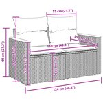vidaXL Ensemble de canapé de jardin 10 Pièces Noir Poly rotin