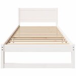 vidaXL Cadre de lit Blanc 90 x 190 cm Bois de pin massif